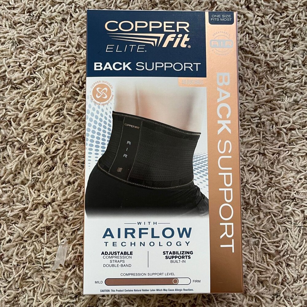 Copper Fit Elite Air Back Brace Back Support One Size (Brand new in Box)